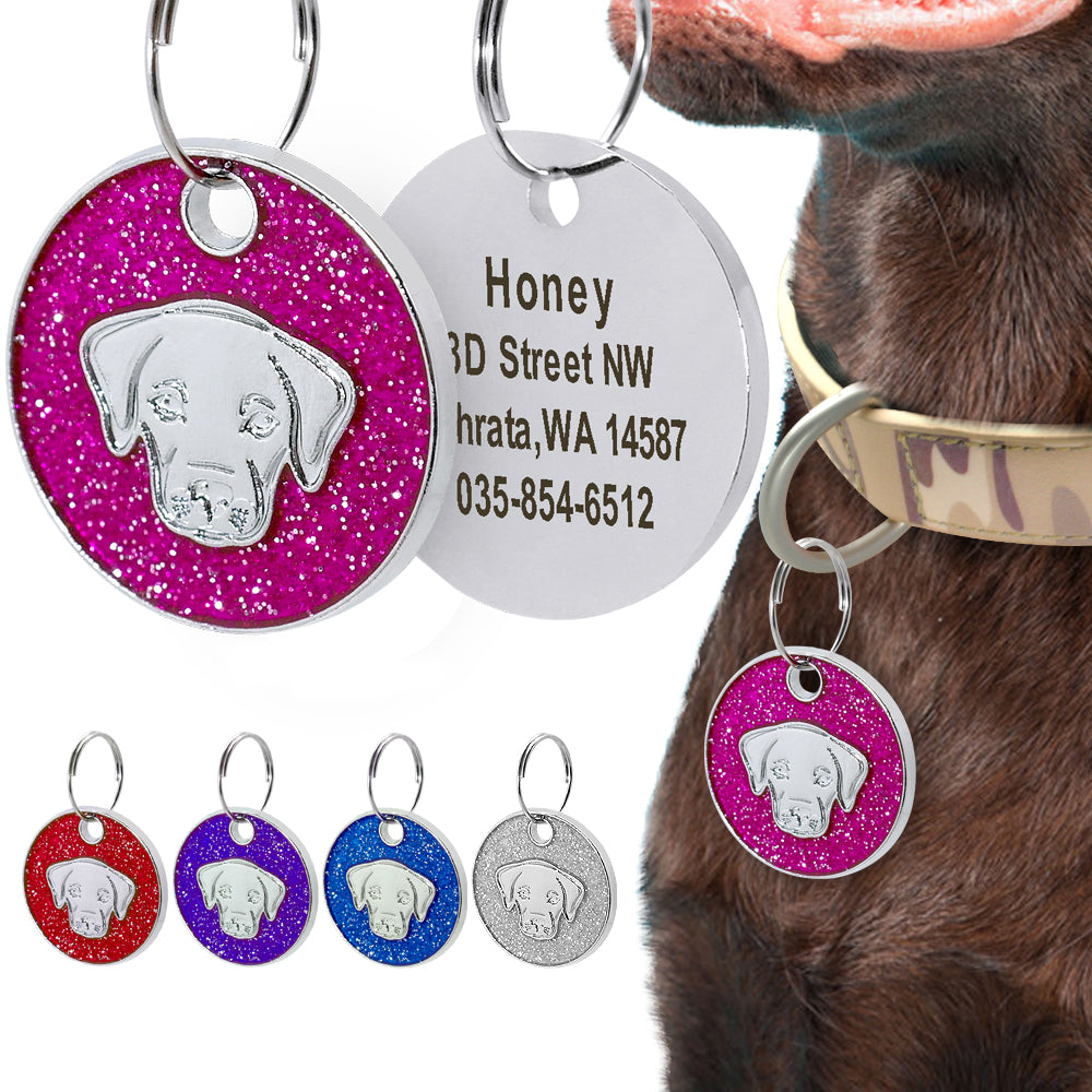 Dog Tag Engraved Pet id Tags Collar Accessories